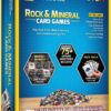 Box of National Geographic Rock And Mineral Card Game Gemstone BoardGame Kids Learn STEM Educational NGEO NatGeo including trivia cards, a rock specimen bag with over 75 gemstones, and an instruction sheet. Suitable for ages 8 and up, promotes STEM learning.