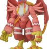 Digimon Shodo 3.5" Figure of a fantastical creature with red wings, large yellow talons, a white beard, and a predominantly red and yellow color scheme. The figure has an avian-like appearance.