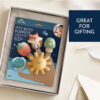 Package of five Itzy Ritzy Finger Puppets Bath Toys, including a fox, strawberry, mushroom, sun, and snail, showcased in a gift box with a sign reading "Great for Gifting.