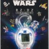 Packaging of a Tamagotchi Nano x Star Wars - R2-D2 Hologram by Bandai featuring an electronic pet toy with a pixelated R2-D2 design on the screen, recommended for ages 8 and up.