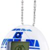 A Tamagotchi Nano x Star Wars - R2-D2 Hologram, featuring a pixelated R2-D2 on the LCD screen and three control buttons below.